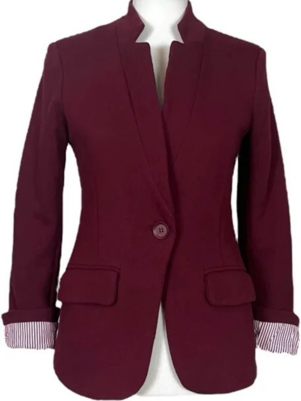 Gibson New Day Burgundy Single-Button Blazer